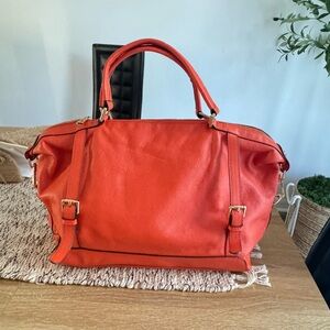 Ora Delphine Vibrant Orange Satchel